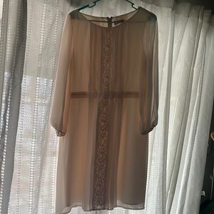 Cream/blush colored dress. Worn once. Jessica Simpson